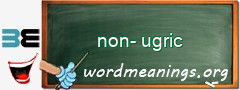 WordMeaning blackboard for non-ugric